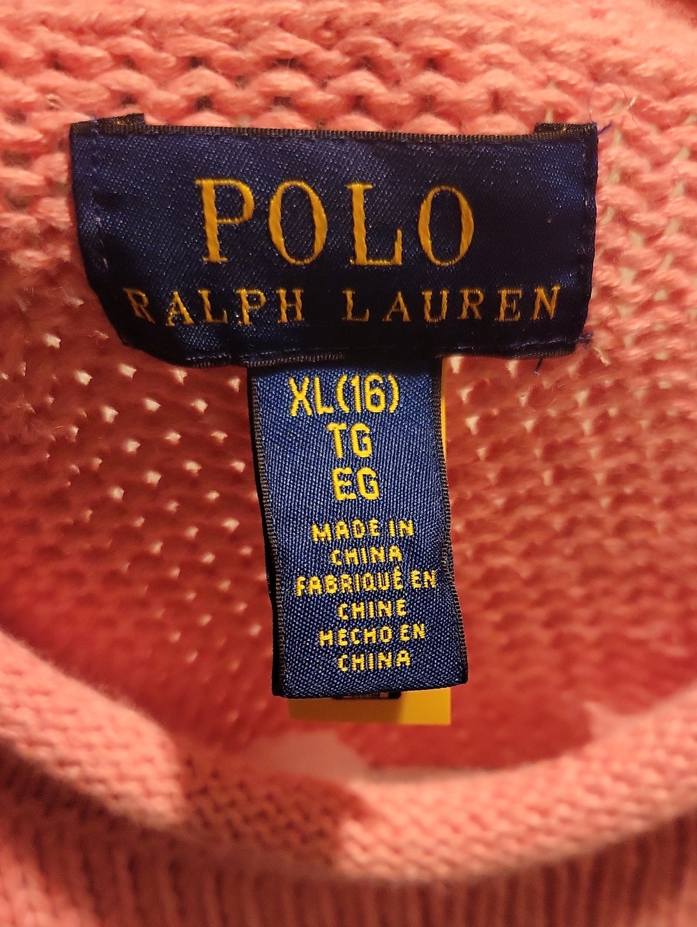 Polo by Ralph Lauren Pink Crewneck Knit Sweater